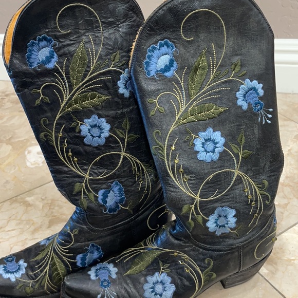 Old Gringo Embroidered Crystal Sora Size 6.5B Western Cowboy Cowgirl Boots Blue - Picture 12 of 13